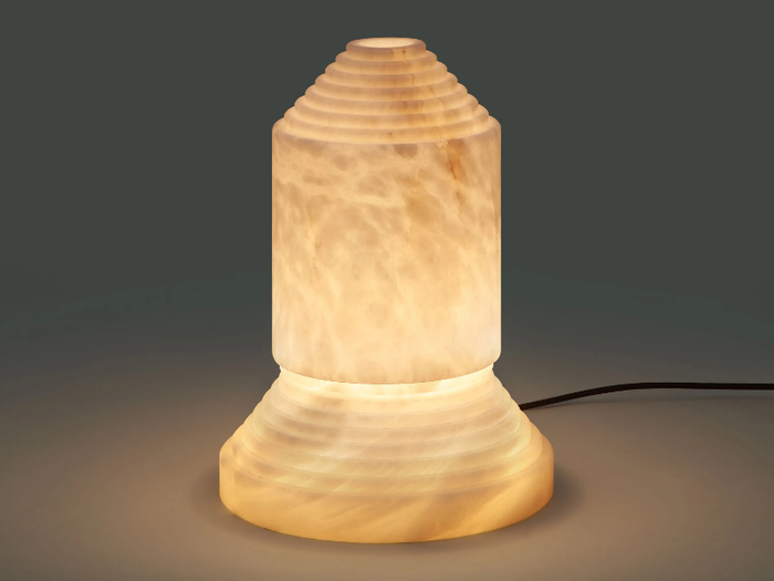 BABEL - LED alabaster table lamp with dimmer _ Santa & Cole